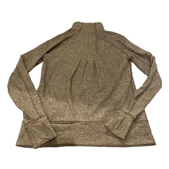 Lululemon Rush Hour 1/2 Zip Sweatshirt Women Size 10 Heathered Military Green - Picture 6 of 14